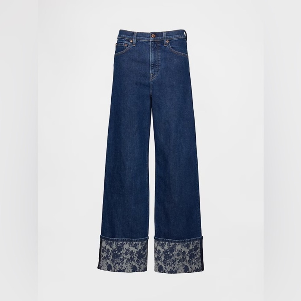 NEW! GAP Blue Indigo High Rise Stride Wide-Leg Jeans - Size 10 TALL / 30 TALL 🩷 - Picture 7 of 8